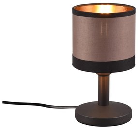Czarno-brązowa lampa stołowa (wys. 22 cm) Davos – Trio