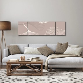 Obraz - Beżowe liście N⁰1 (170x50 cm)