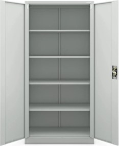 Szafa biurowa Jan dwudrzwiowa 90x40x185 cm szara