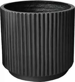 DONICA NOCTURA nr 3 41x41x42 CM CZARNA RYFLOWANA