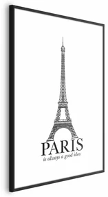 Plakat Paris 21x30 cm z ramą czarną z marginesem ARTGEIST B