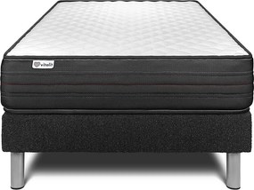 lózka z materacem VITALPOWER 120 x 190 cm Rama lózka Czarny