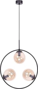 Lampa wisząca okrąg z bursztynowymi kloszami 10X A201 B0-W29