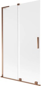 Mexen Velar L parawan nawannowy 2-skrzydłowy rozsuwany 110 x 150 cm, szron, różowe złoto - 896-110-003-31-60