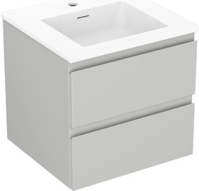 Mexen Orio szafka łazienkowa 50 cm z umywalką Otis, 2 szuflady, szara mat/biała mat - 91A10-05047-2-BFF62-W18M01