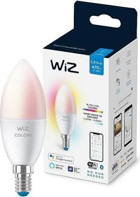 Inteligentna żarówka LED WiZ E14 4,9W 470 lm RGBWW ściemnialna WiFi Bluetooth kompatybilna z Alexa Google Siri
