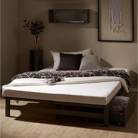 Łóżko 140x200 cm szare Paleta