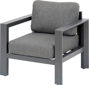 Narożny zestaw aluminiowy VANCOUVER dla 6 osób (antracyt)