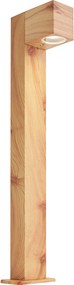 Lampa zewnętrzna aluminiowa z nadrukiem drewna z kolcem do ziemi i dławikiem kablowym 65 cm IP44 - Baleno