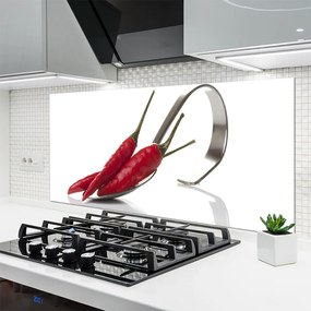 Szkło do Kuchni na Ścianę Ostra Papryczka Chili W Kuchni