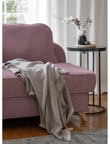 Szaroróżowy sztruksowy szezlong (lewostronny) Chic Charlotte – Miuform