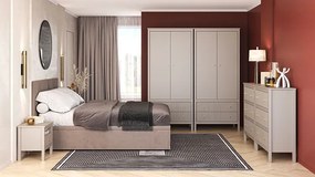 Szafka nocna z szufladą w kolorze taupe - Envilo 10X
