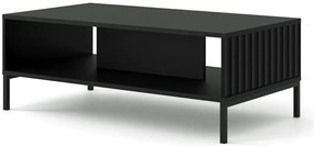 Lamelowy stolik kawowy glamour czarny mat H7-Z71