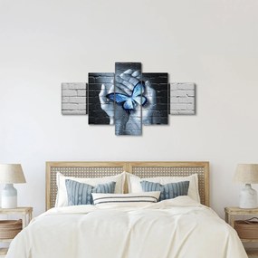 Obraz - Motyl na ścianie (125x70 cm)