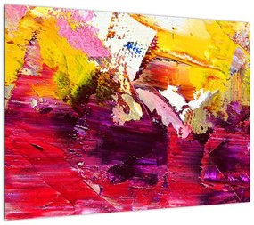 Obraz na szkle abstrakcji - malarstwo (70x50 cm)
