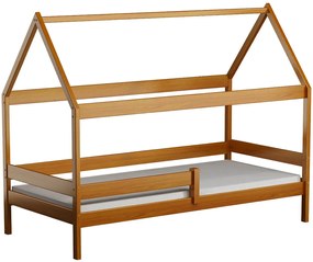 Łóżko domek z drewna sosnowego, olcha - Cubis 3X 190x90 cm