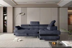 Narożnik EMPORIO L Prawostronny z funkcją spania Prawostronny w ktaninie SERENO 695 WERSAL