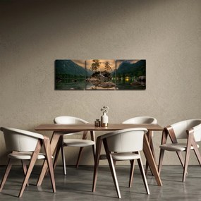Piękny obraz krajobrazu (z zegarem) (90x30 cm)
