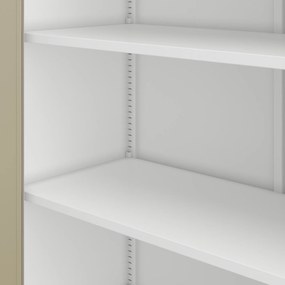 Szafa metalowa z witryną biała, dąb sonoma, 900x1850x400 mm: AMELIA Eco Design