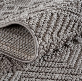 Dywan nowoczesny 3D Helix boho szary 160 cm x 160 cm koło