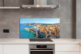 Panel Szklany Nadmorskie Miasteczko w Grecji