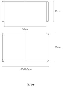 Stół rozkładany w dekorze jesionu 160x100 cm Atlas – Teulat