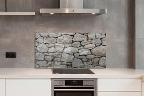 Szklany Panel Kamień ściana mur