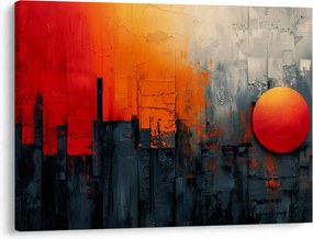 Obraz - Abstrakcyjny obraz miasta (70x50 cm)