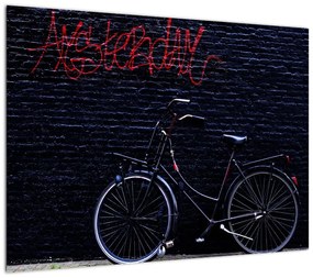 Obraz roweru w Amsterdamie (70x50 cm)