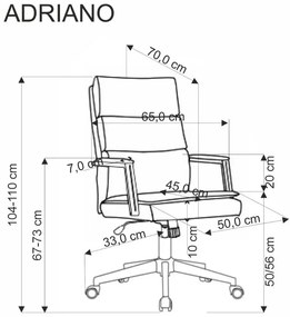 Fotel biurowy ADRIANO 2 czarny HALMAR