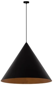 Vesuvio 77 czarno złota reprezentacyjna lampa wiszaca do kuchni, jadalni średnica 77cm