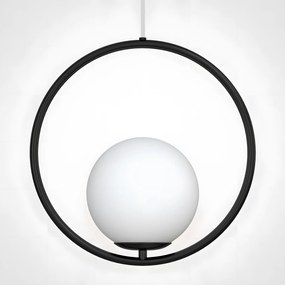 Lampa Sufitowa Wisząca Szklana Kula  G110-1W Czarna