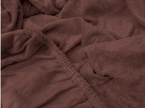 PrzytulneMieszkanie.pl Prześcieradło frotte EXCLUSIVE ciemnobrązowe 200x220 cm