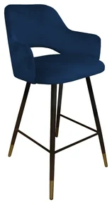 Hoker niski NAPO VELVET GOLD granatowy ATOS