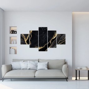 Obraz złotej abstrakcji (125x70 cm)
