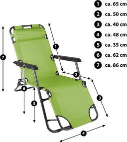 Składany leżak ogrodowy - zielony