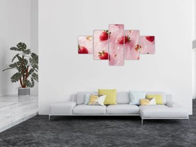 Obraz - Truskawki w bąbelkach (125x70 cm)