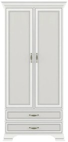 Klasyczna szafa dwudrzwiowa z szufladami fineline crema T0-R91