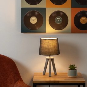 Lampa stołowa MINI GRIS, drewniane nóżki, 30 cm