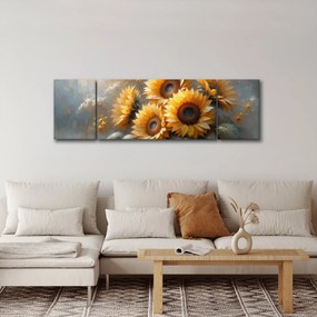 Obraz - Malowanie słoneczników (170x50 cm)