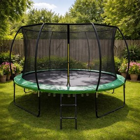Trampolina ogrodowa dla dzieci Pegie 12FT, 366 cm, z siatką wewnętrzną i drabinką