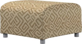 Pokrowiec na podnóżek Klippan kolor beżowy tkanina strukturalna, wzorzysta