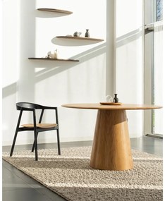 Okrągły stół z litego drewna dębowego ø 126 cm Mushroom – Gazzda