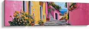 Obraz - Różowa uliczka (170x50 cm)