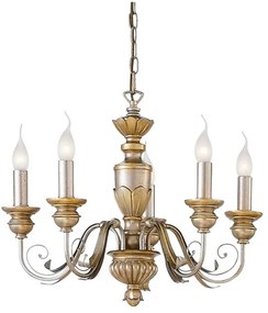 Ideal Lux - Żyrandol na łańcuchu FIRENZE 5xE14/40W/230V śr. 55 cm złoty