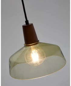 Zielono-naturalna lampa wisząca ze szklanym kloszem ø 40 cm Silex – Kave Home