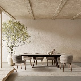 Szare tapicerowane krzesło Ilma – Bizzotto