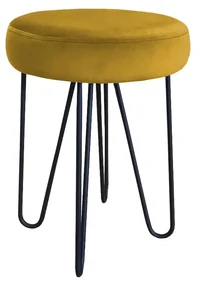 Taboret TORIN 2 MG VELVET musztardowy/curry ATOS
