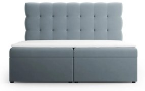 Jasnoniebieskie łóżko boxspring ze schowkiem 180x200 cm Bali – Cosmopolitan Design