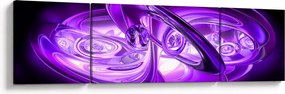 Obraz fioletowych fraktali (170x50 cm)